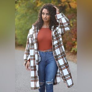 Fashion Nova Paint The Town Plaid Jacket size Medium